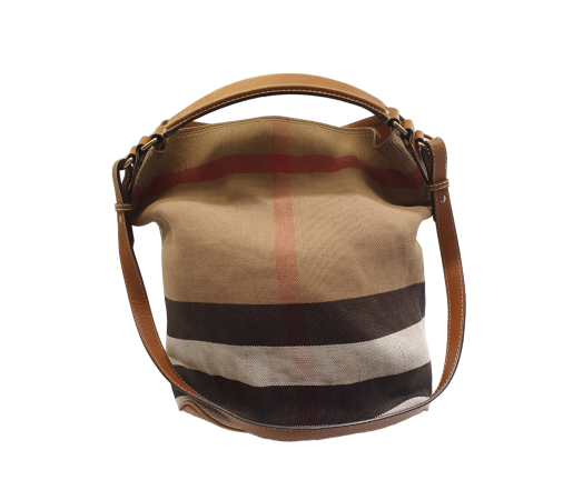 Burberry Camel House Check Bucket Bag