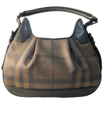 Burberry Bicolor Nova Check Brooklyn Hobo Bag