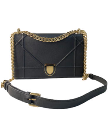 Christian Dior Black Diorama Small Shoulder Bag