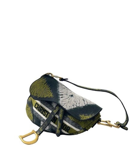 Christian Dior Green Saddle Medium Shoulder Bag