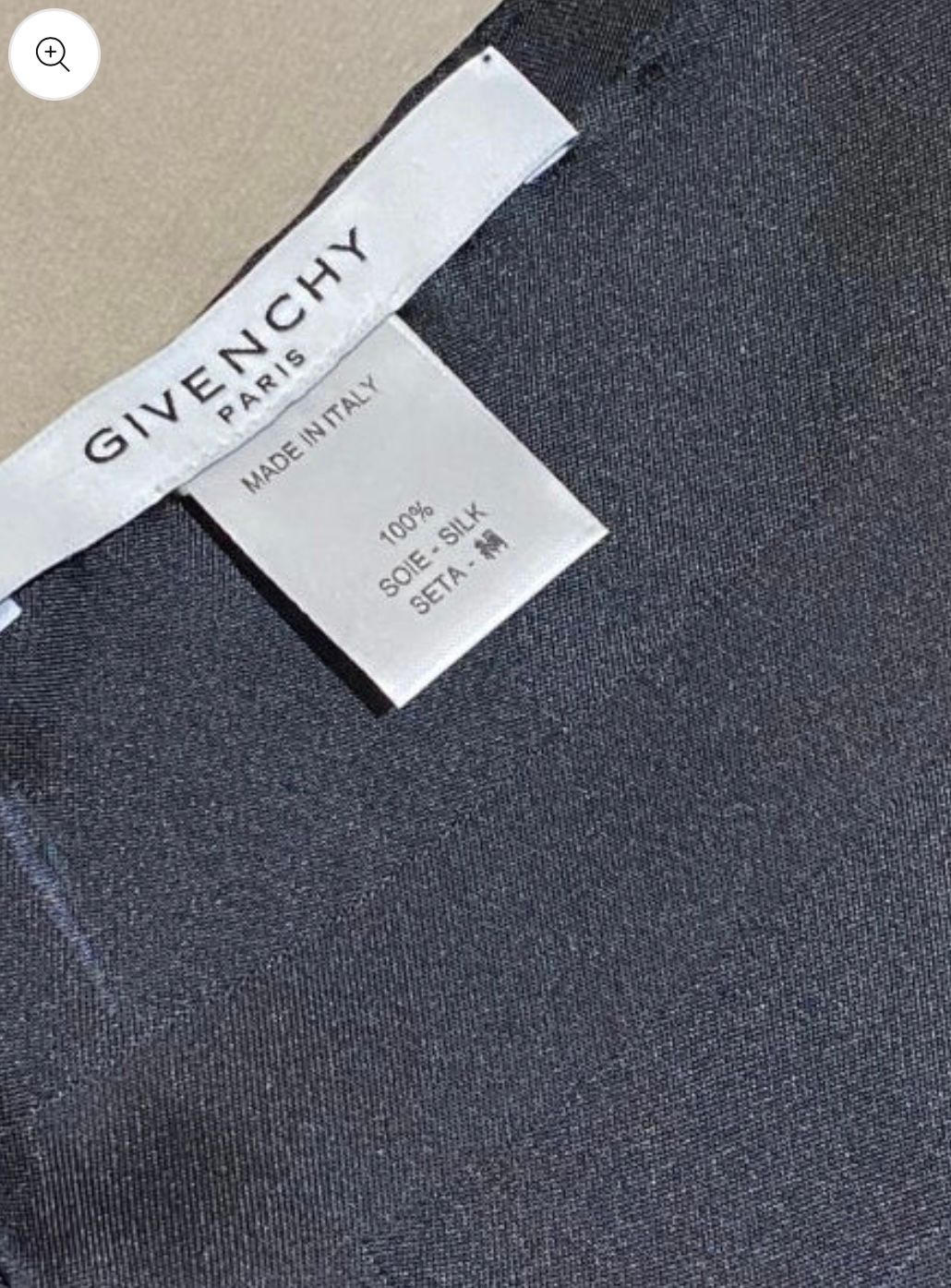 Givenchy Black Rectangular Silk Scarf