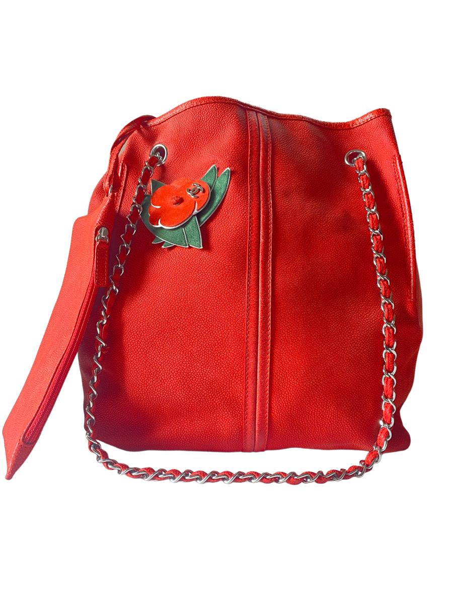 Chanel Red Camellia Bag