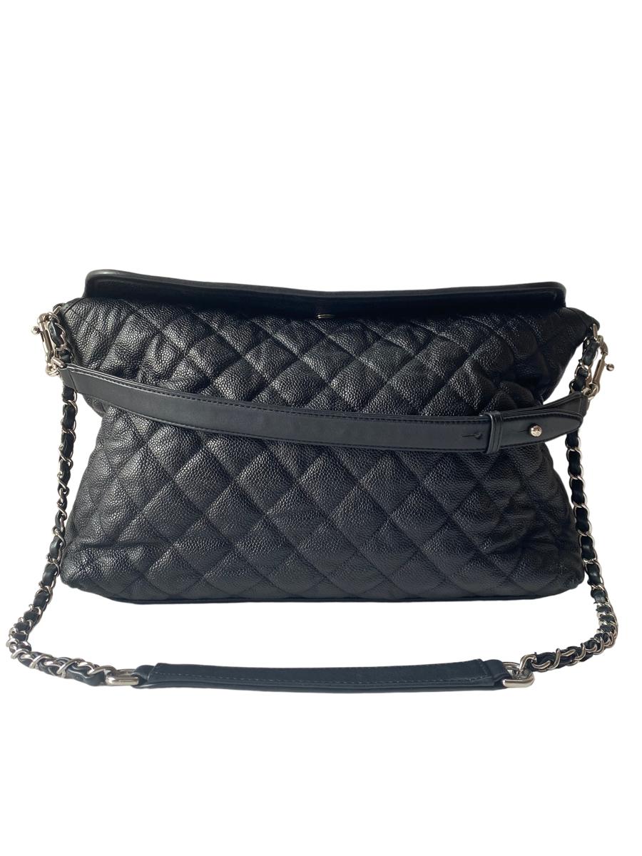 Chanel Black French Riviera Hobo Bag