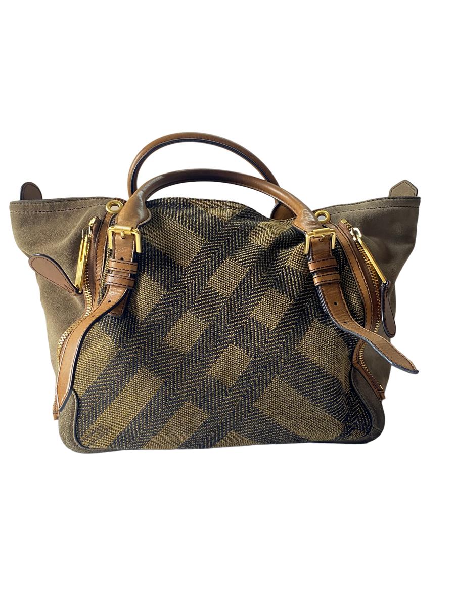 Burberry Brown Canvas and Leather Tote Bag