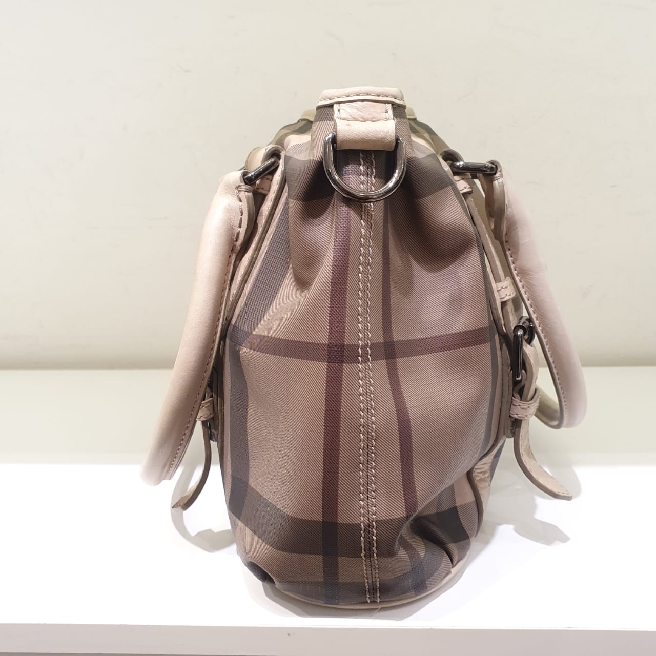 Burberry Beige Smoked Check Northfield Crossbody Bag