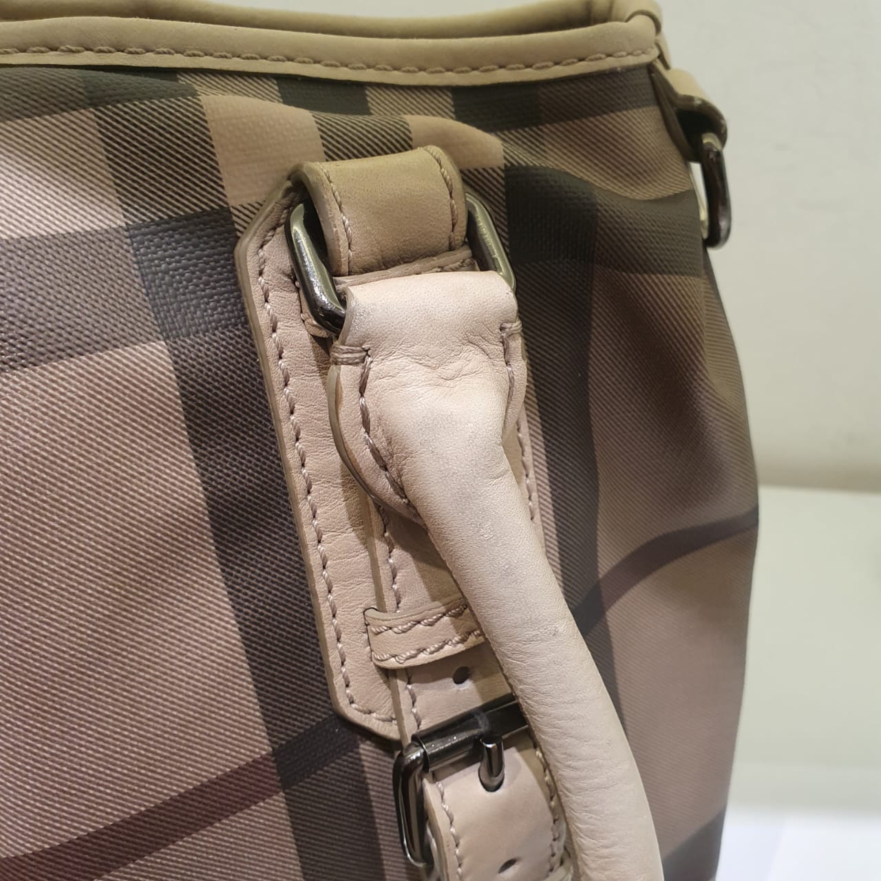 Burberry Beige Smoked Check Northfield Crossbody Bag