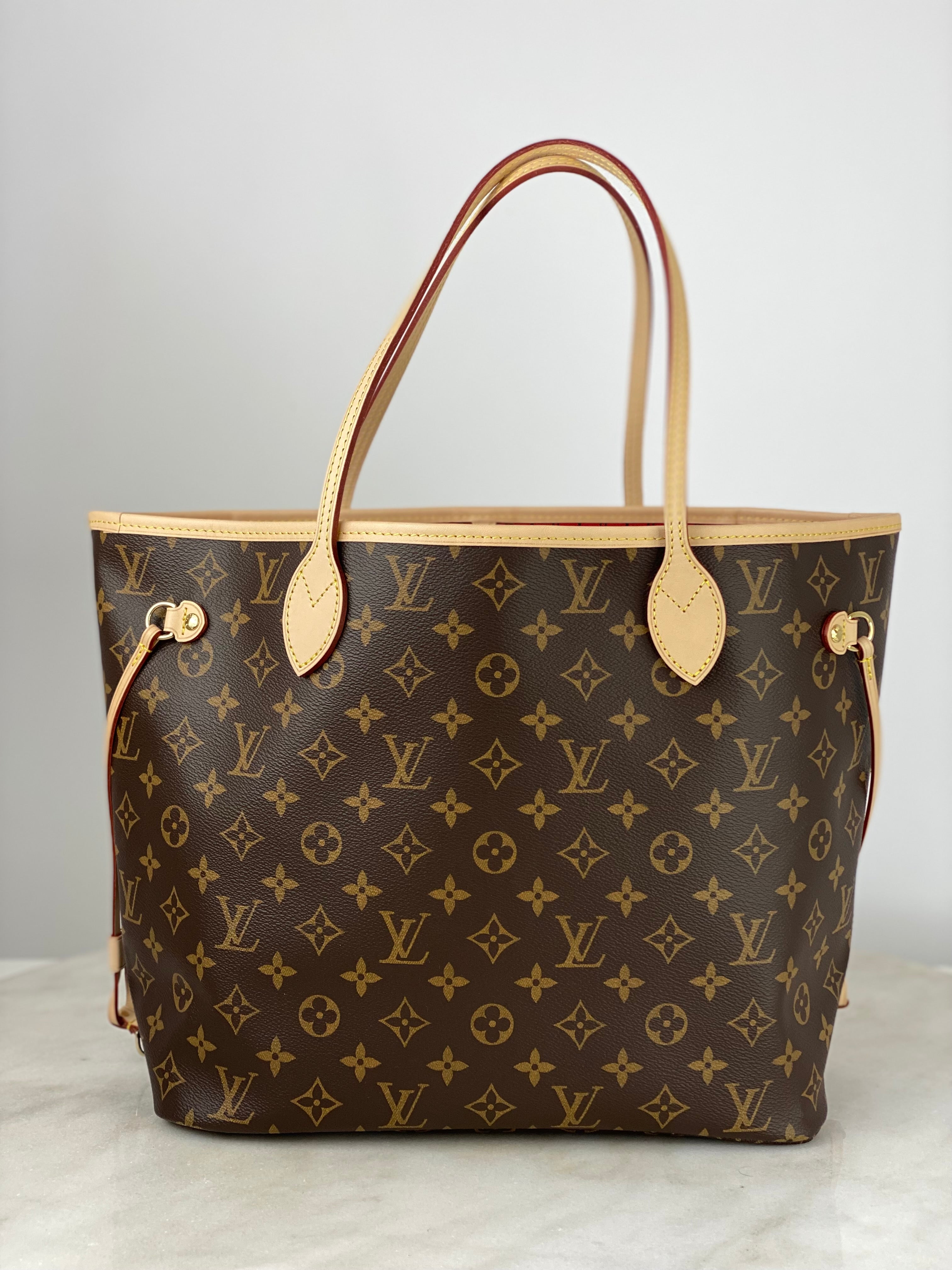 Louis Vuitton Monogram Neverfull MM Shoulder Bag W/ Pouch