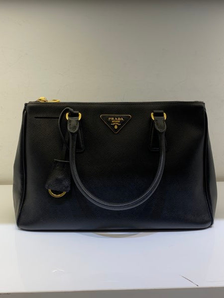 Prada Black Galleria Double Zip Small Bag