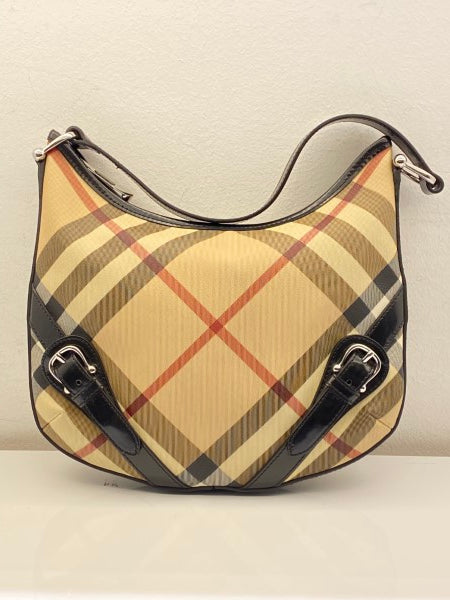 Burberry Bicolor Nova Check Hobo Bag