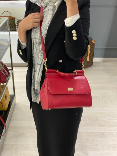 Dolce & Gabbana Red Medium Sicily Bag