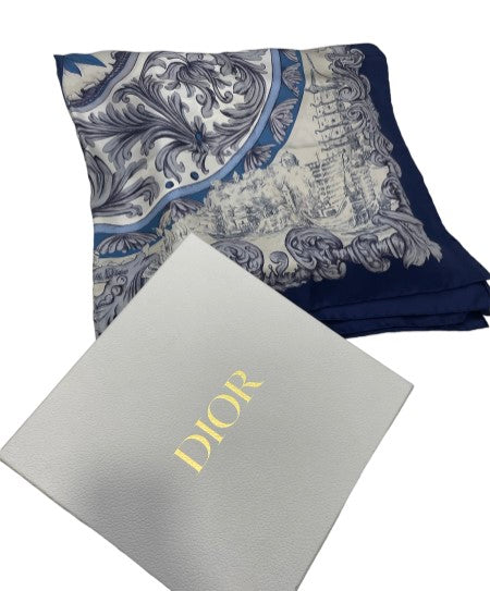 Christian Dior Bicolor Square Scarf