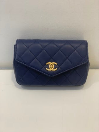 Chanel Blue CC Flap Belt Bag