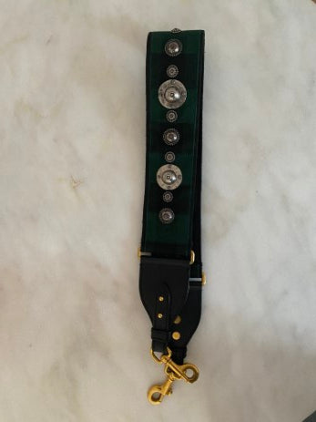 Christian Dior Bicolor Studded Bohemian Shoulder Strap