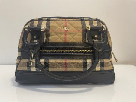 Burberry Bicolor House Check Tote Bag