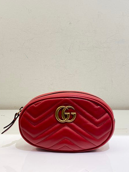 Gucci Red Marmont Belt Bag