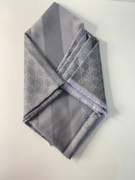 Gucci Light Grey GG Print Scarf