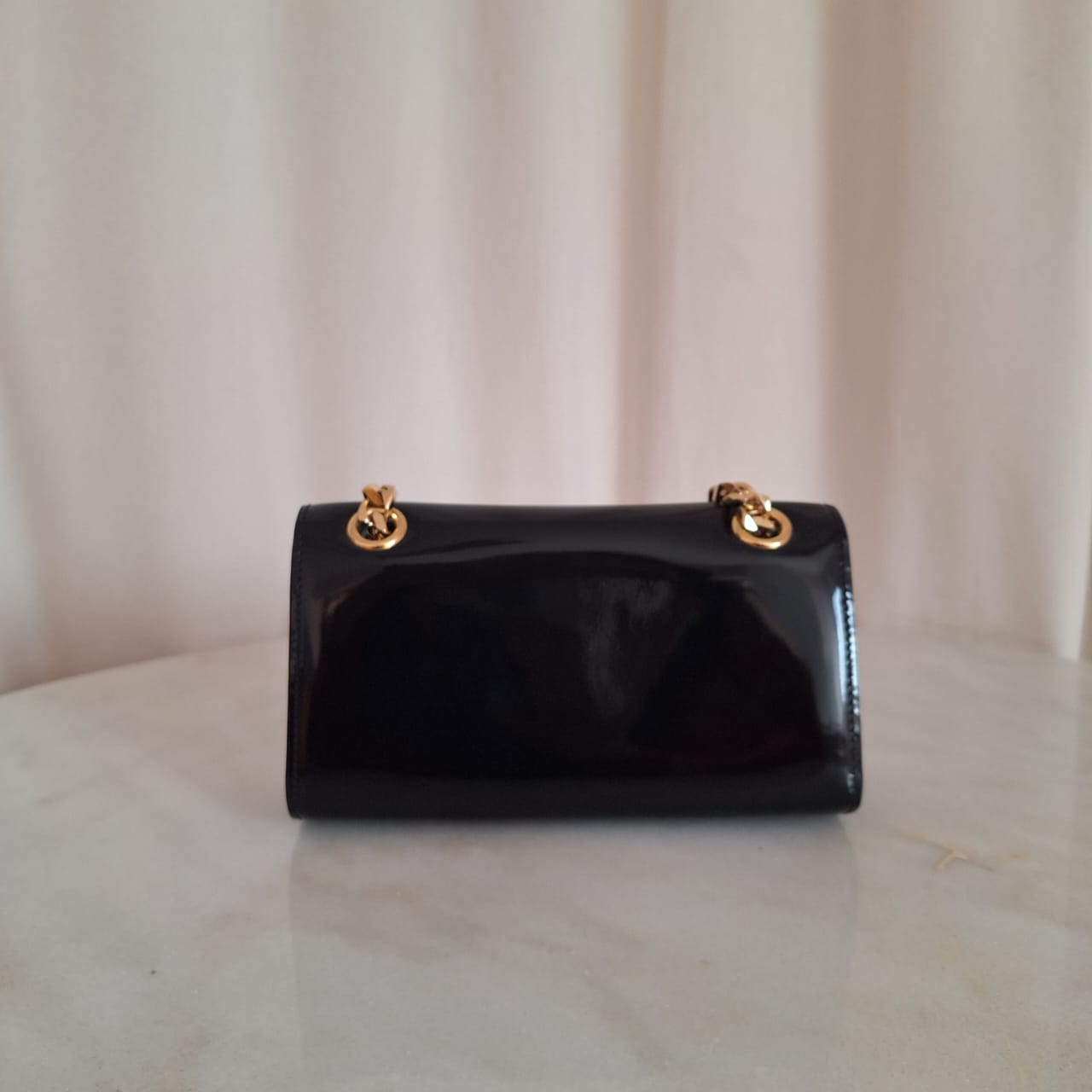 Dolce & Gabbana Black DG 3.5 Polished Small Phone Chain Bag