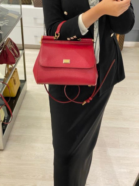 Dolce & Gabbana Red Medium Sicily Bag