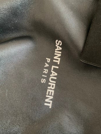 YSL Black Teddy Drawstring Bag