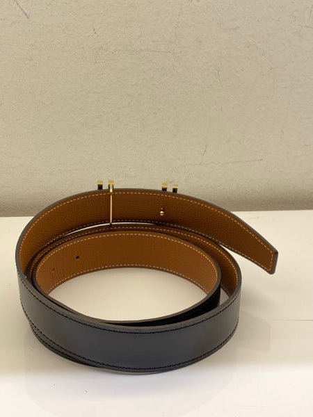 Hermes Bicolor H Buckle Reversible Men Belt