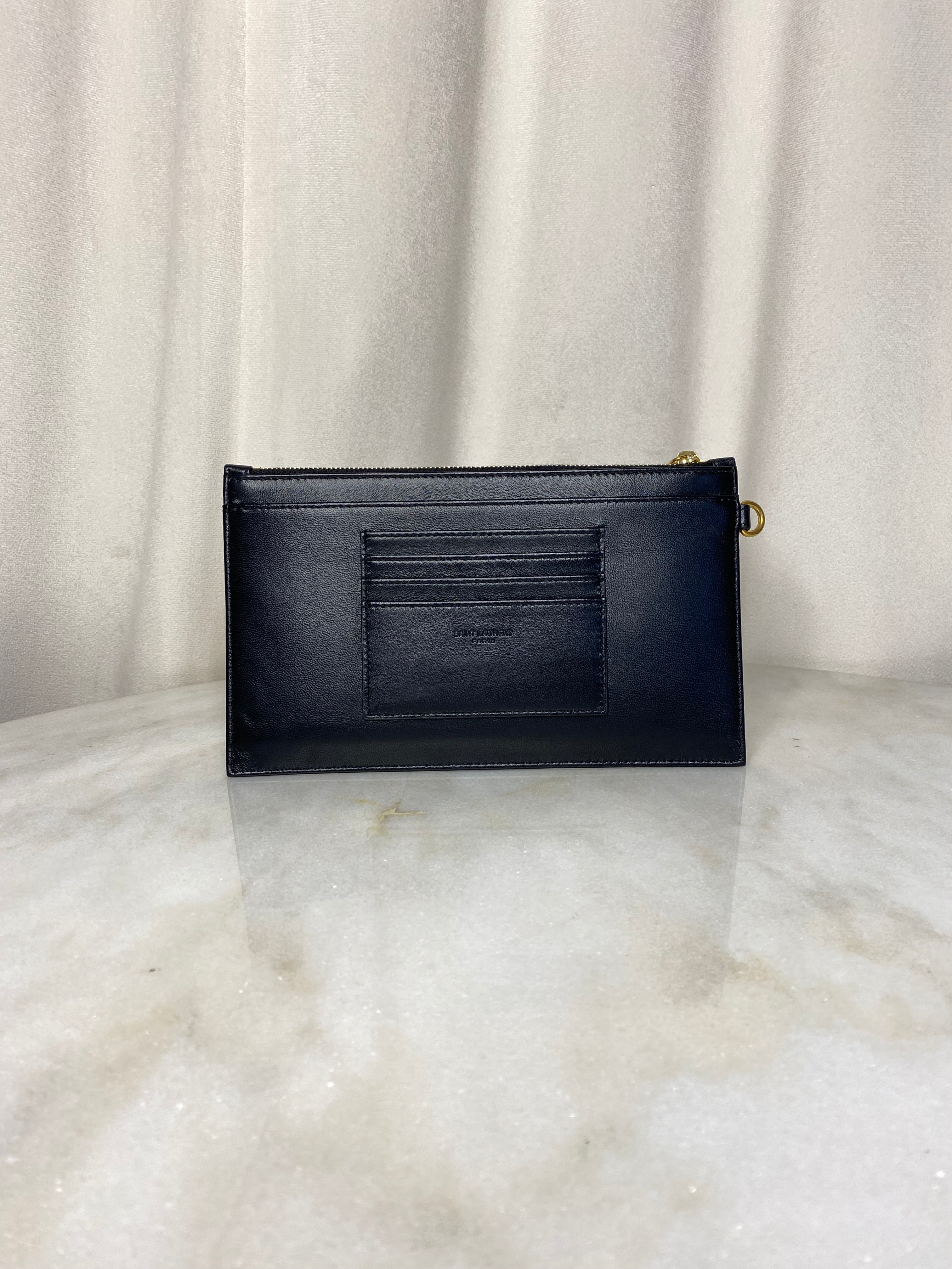 YSL Black Monogram Avec Cassandre Remo Pouch