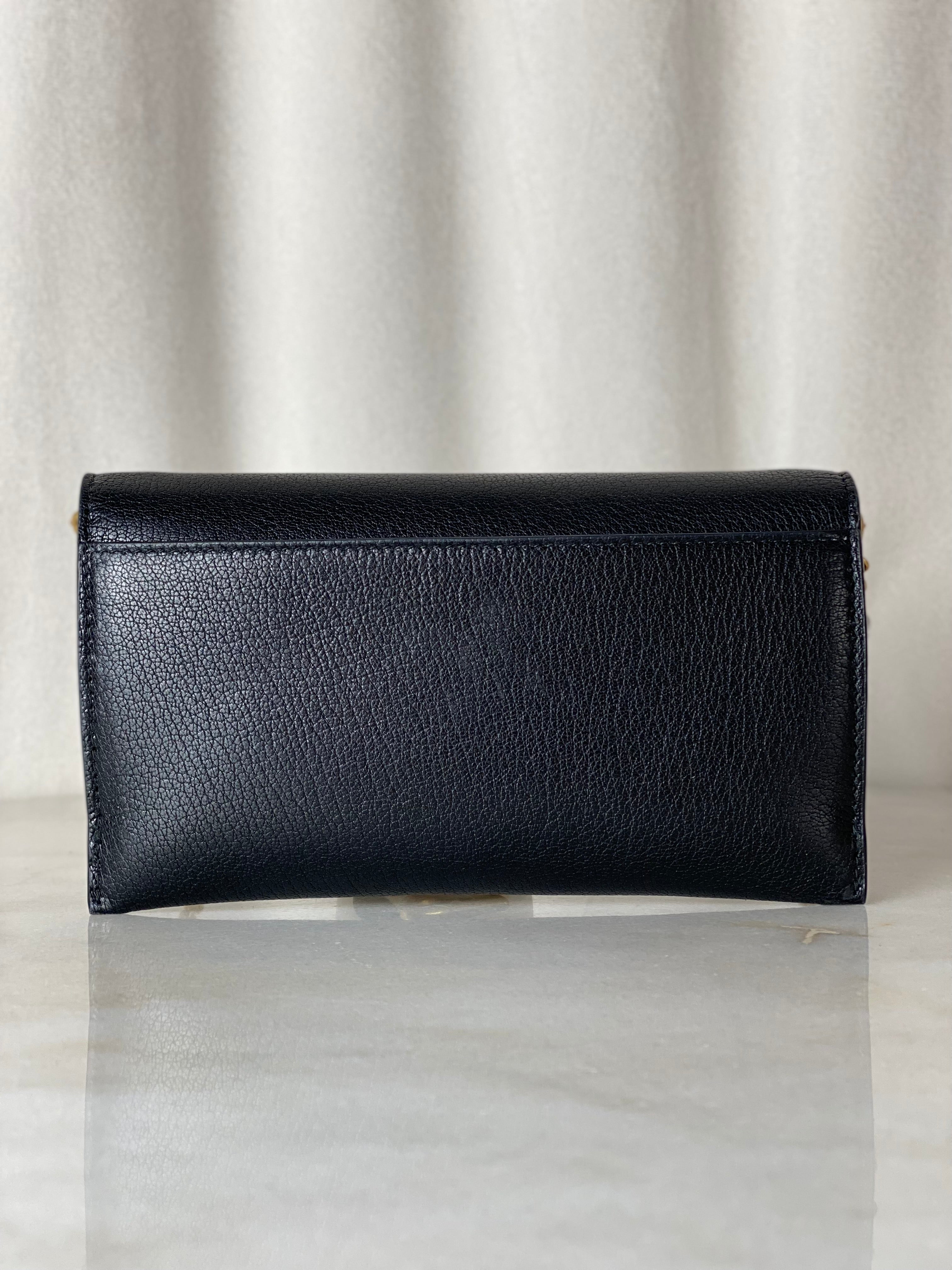 Christian Dior Black Saddle WOC