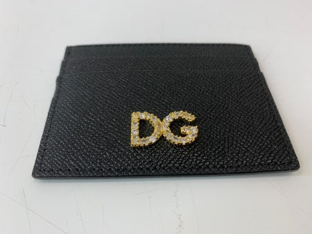 Dolce & Gabbana Black Crystal Logo Card Holder