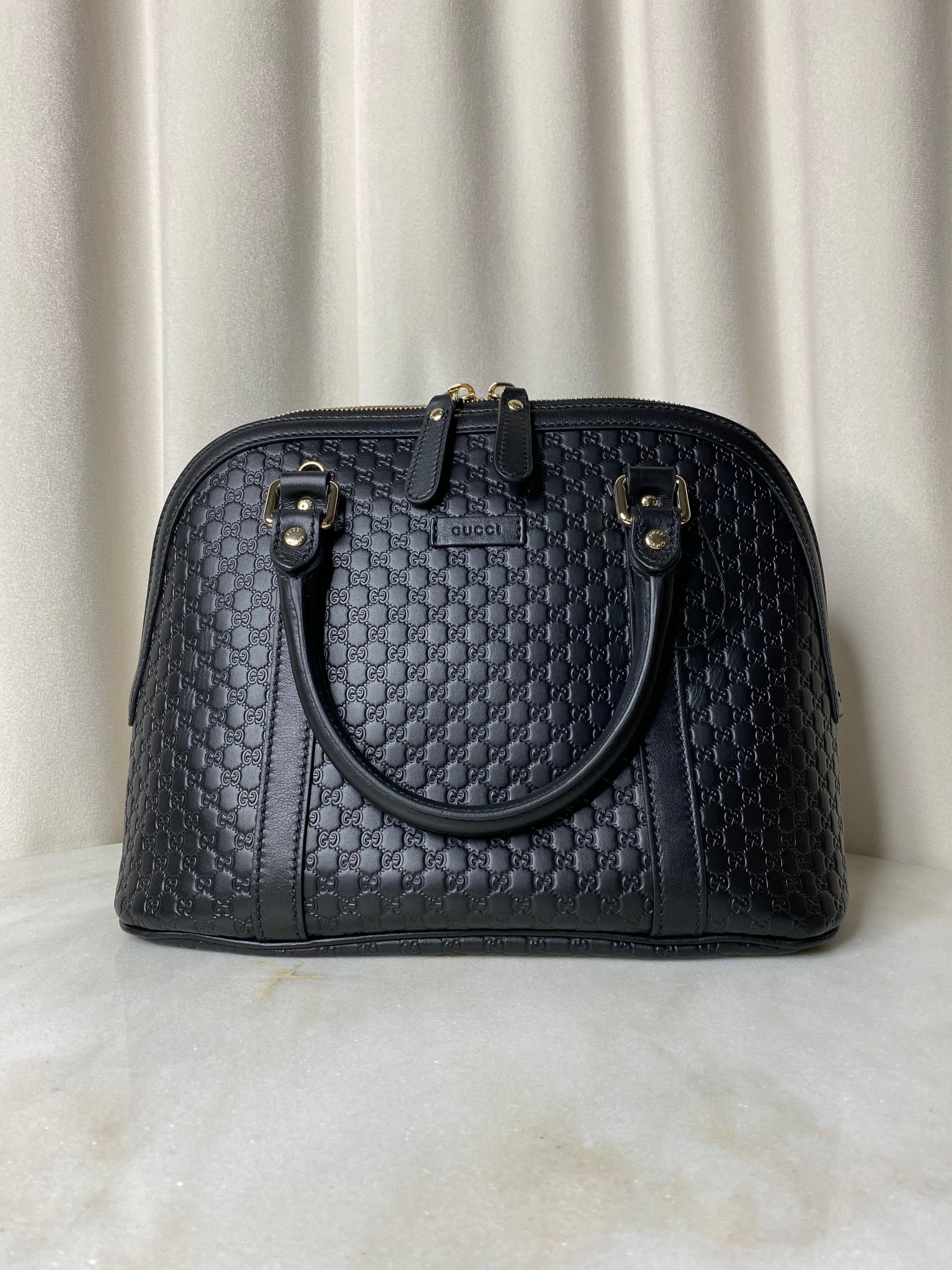 Gucci Black GG Dome Medium Tote Bag