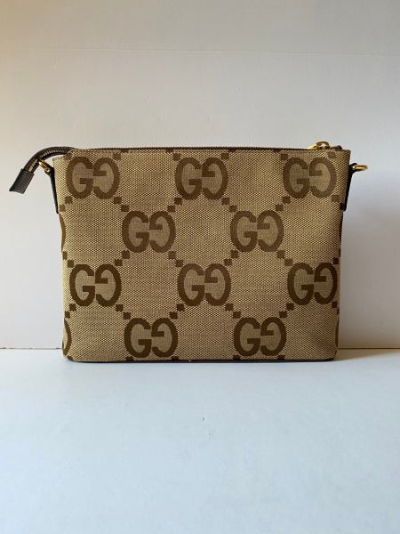 Gucci Brown Jumbo GG Messenger Bag