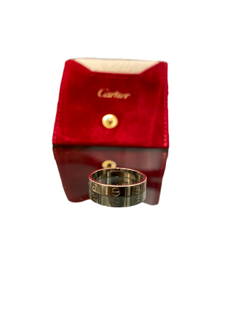 Cartier 18K White Gold Ring 57