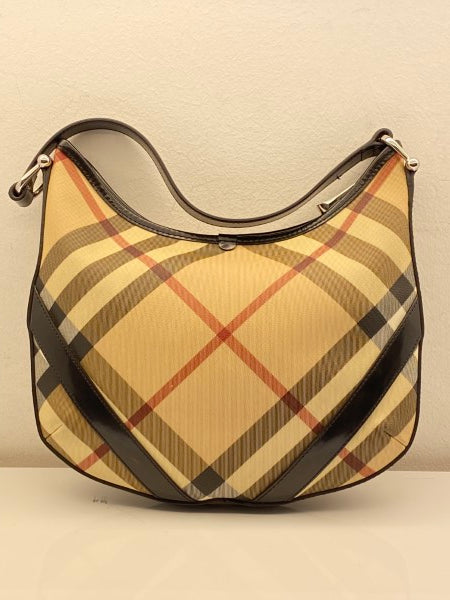 Burberry Bicolor Nova Check Hobo Bag