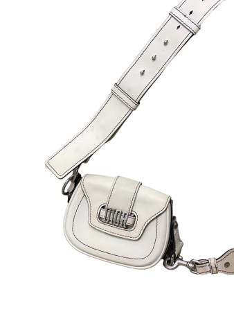 Christian Dior White Mini d'fence Saddle Bag
