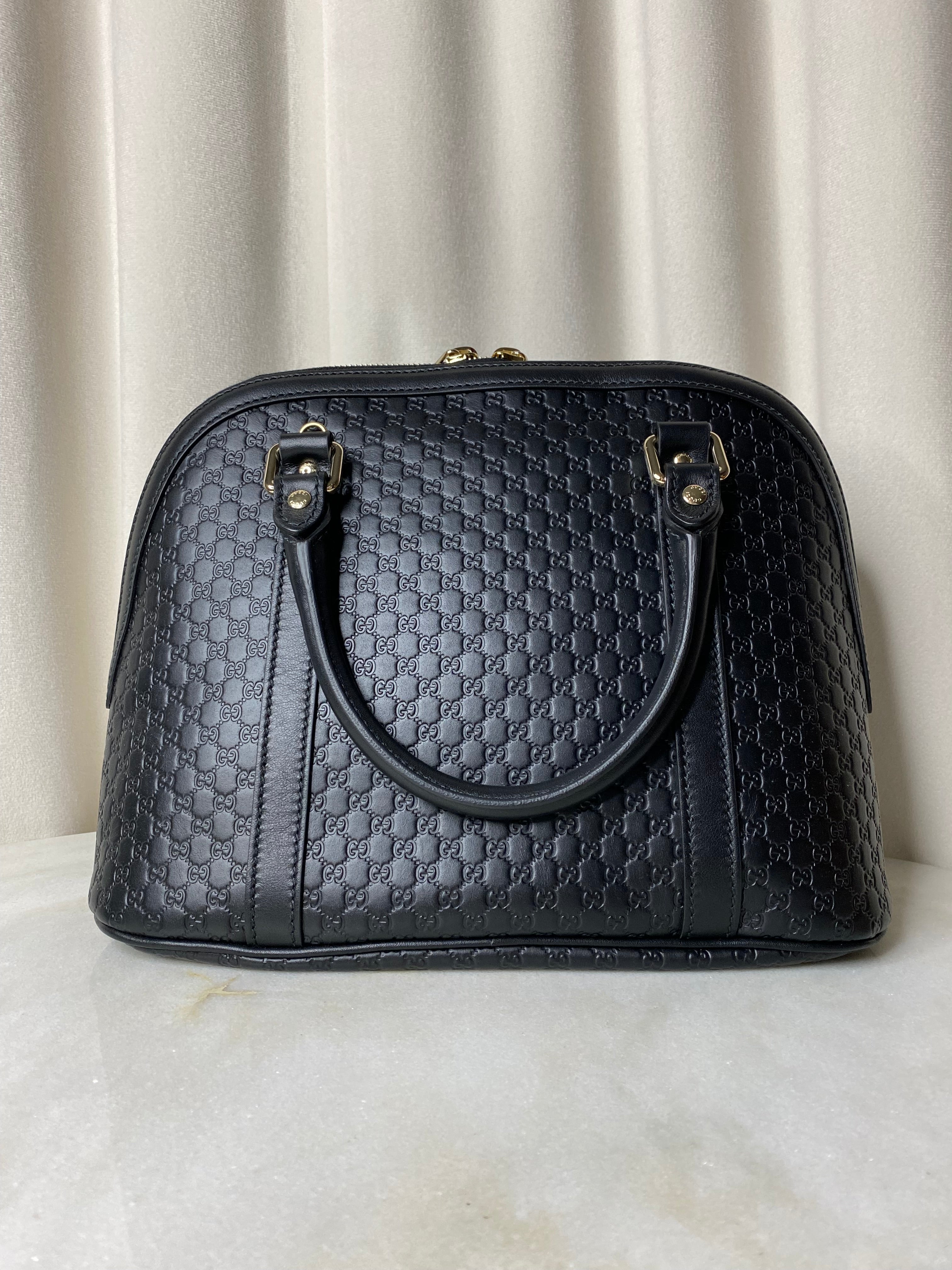 Gucci Black GG Dome Medium Tote Bag