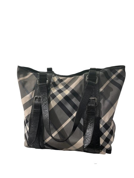 Burberry Black Beat Check Shoulder Bag