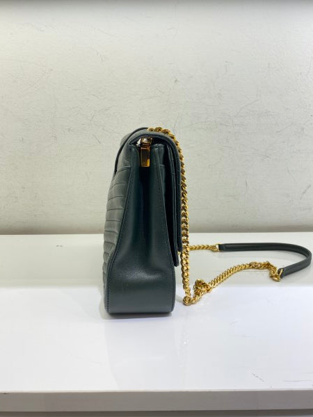 YSL Green Sulpice Medium Shoulder Bag