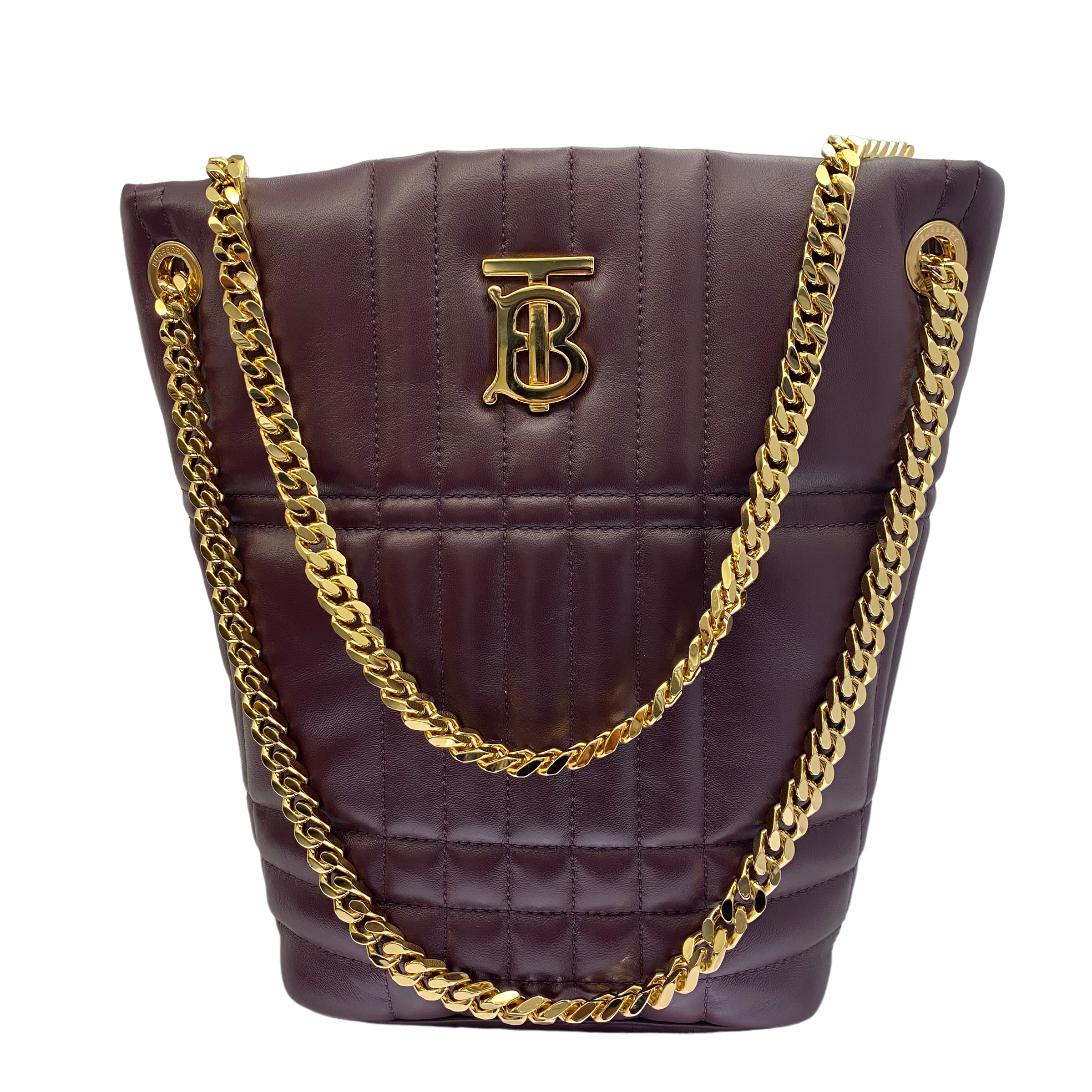 Burberry Burgundy Lola Bucket Bag