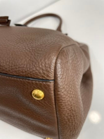 Prada Brown Vitello Phenix Bag