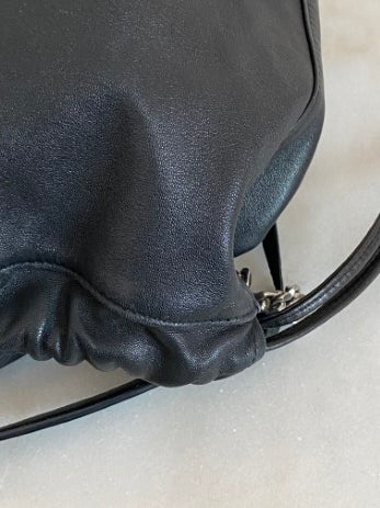 YSL Black Teddy Drawstring Bag