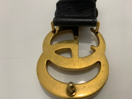 Gucci Black Double G Buckle Belt 38