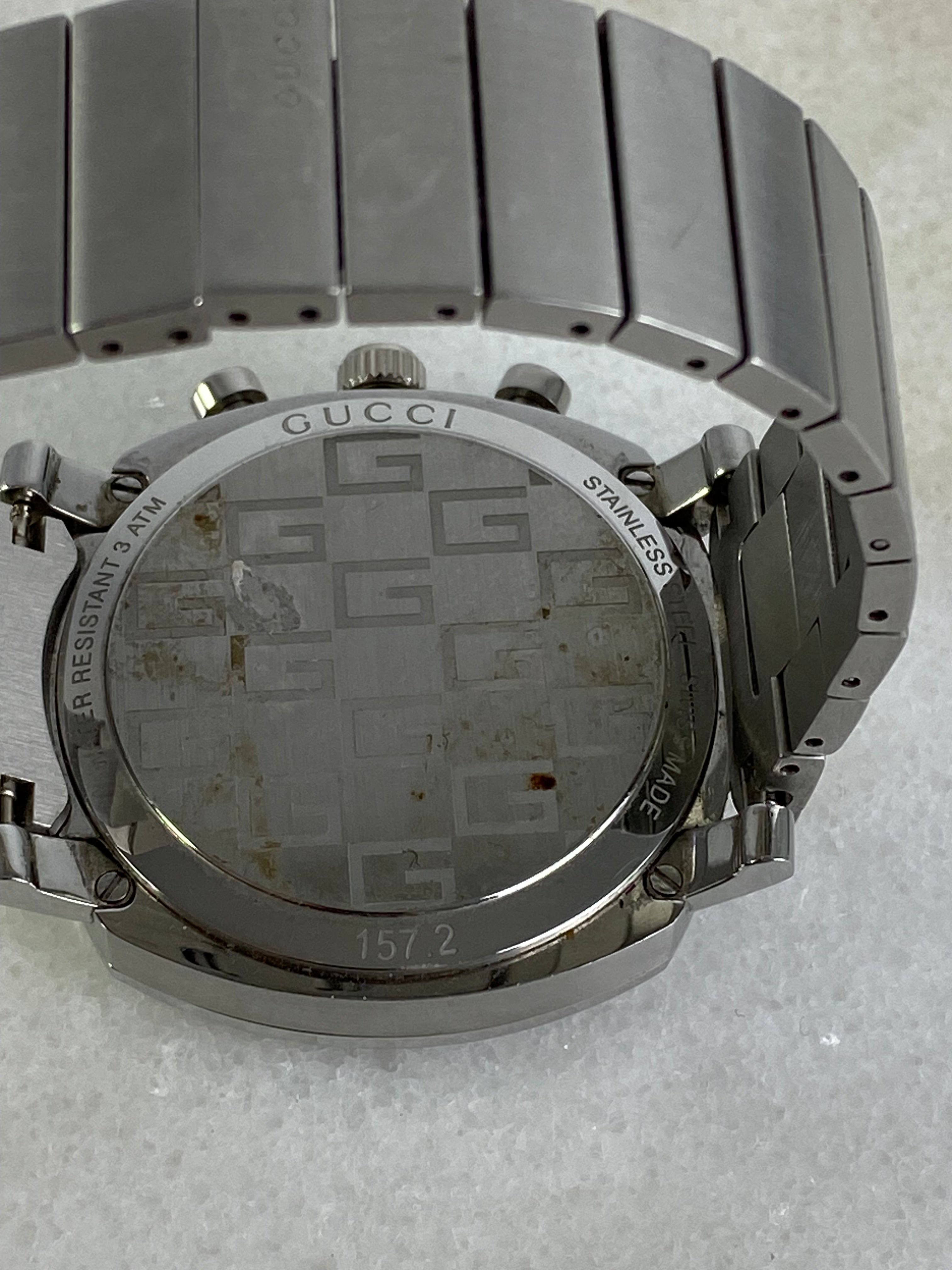 Gucci Stainless Steel Grip Men Gronograph 40mm Watch