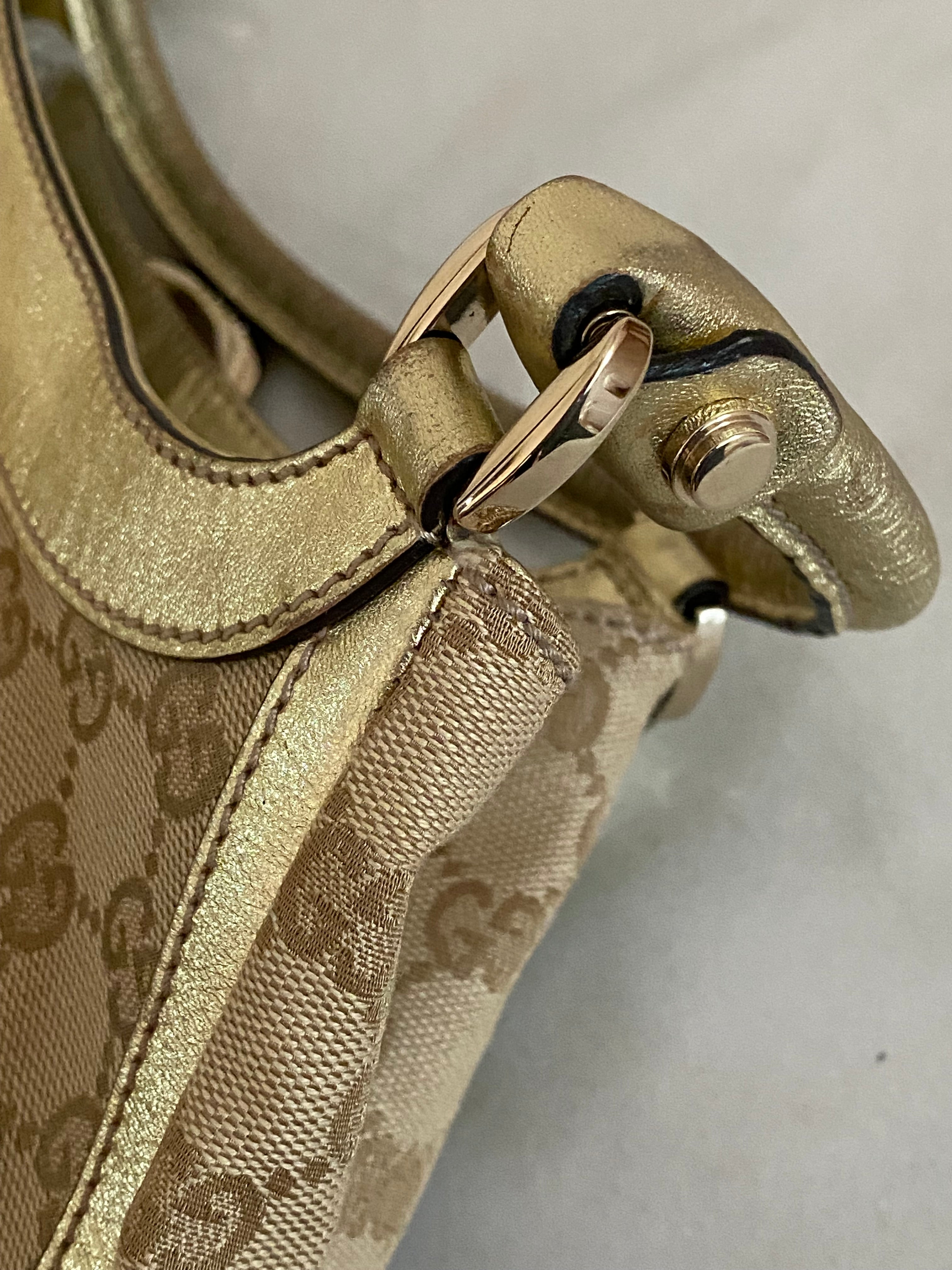 Gucci Bicolor GG D Ring Shoulder Bag