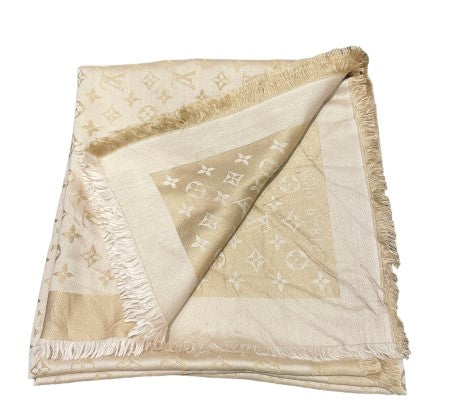 Louis Vuitton Beige Monogram Scarf