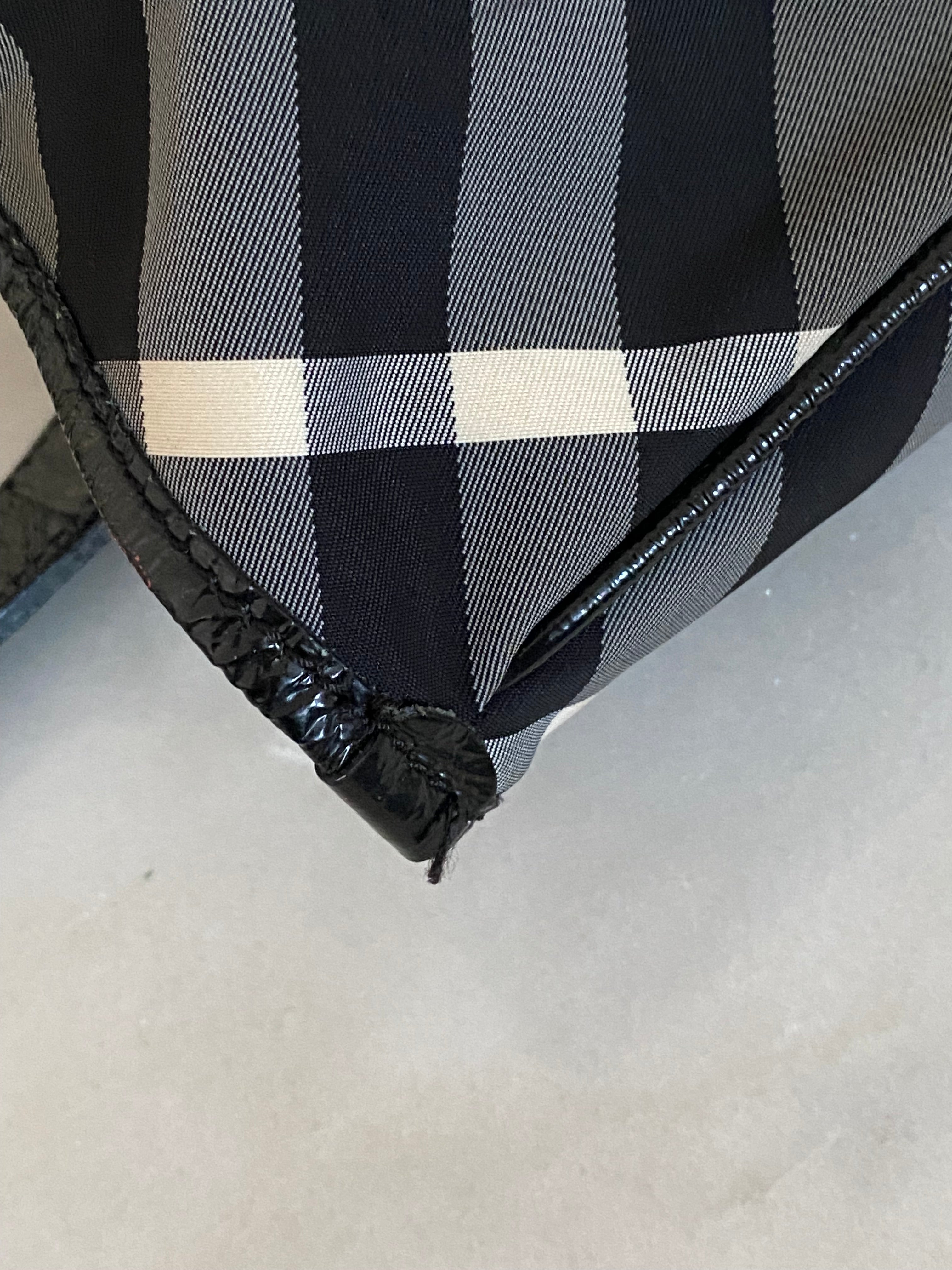 Burberry Black Victoria Beat Check Shoulder Bag