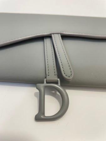 Christian Dior Grey Matt Wallet on Chain