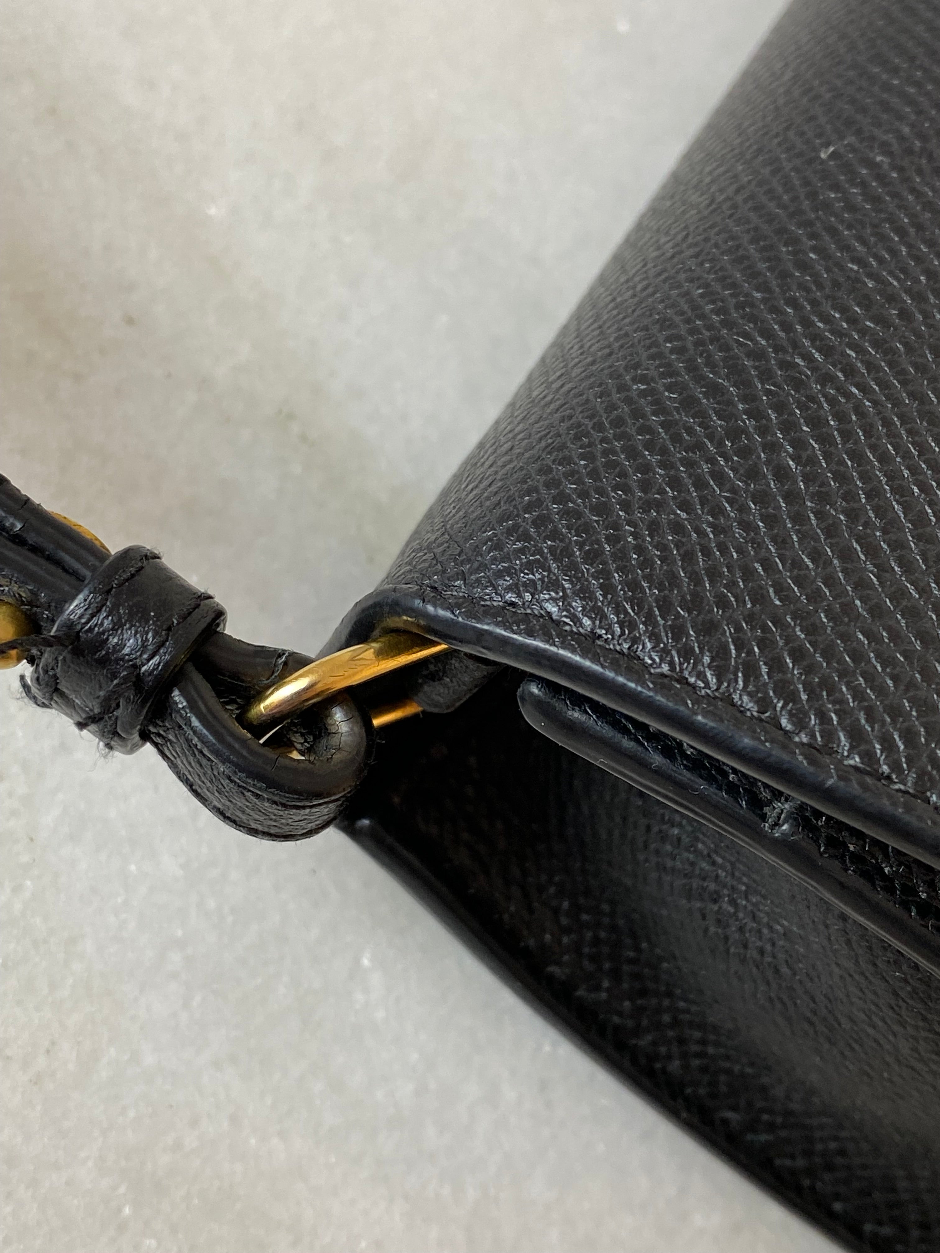 Christian Dior Black Saddle Crossbody Pouch