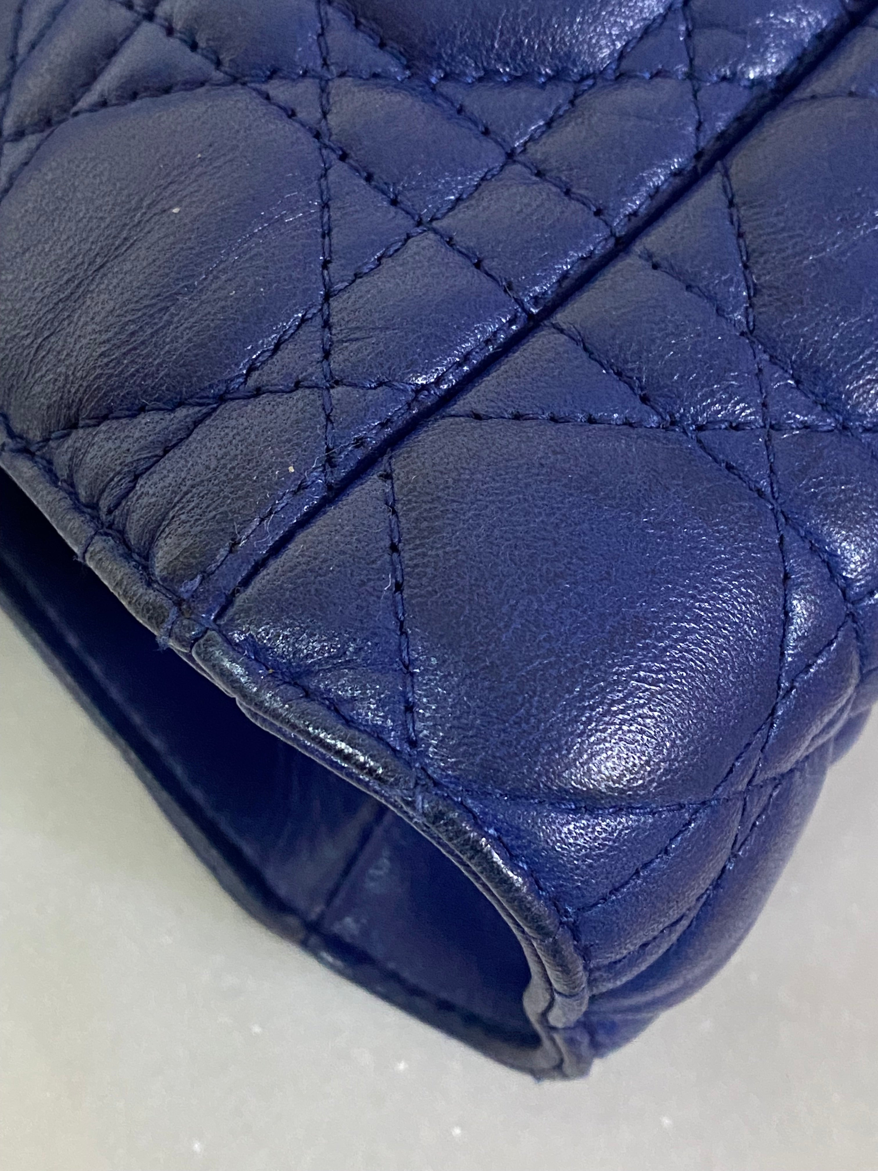 Christian Dior Blue Lady Dior Soft Tote Bag