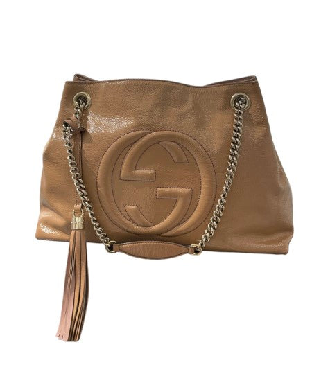 Gucci Beige Vernis Soho Bag