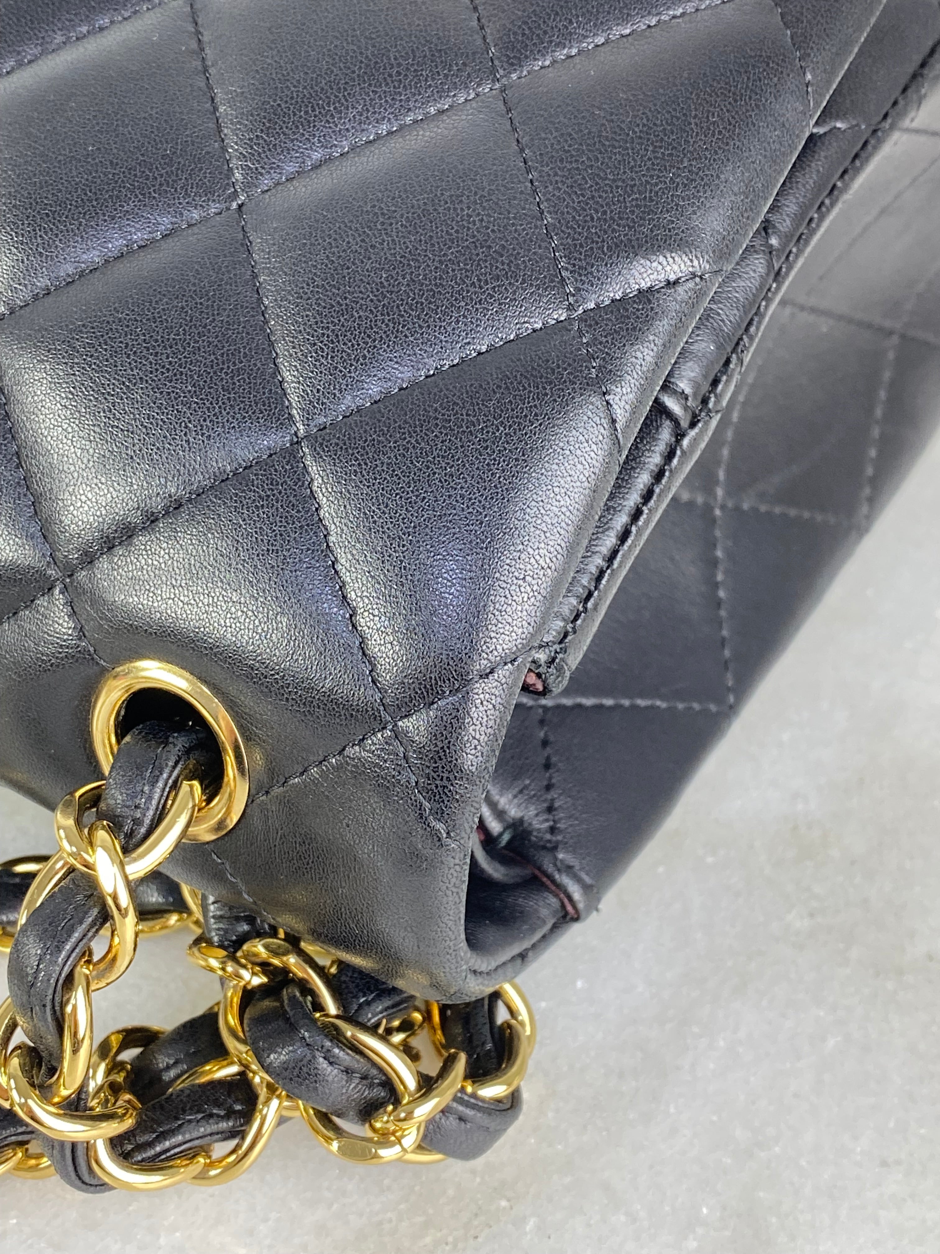 Chanel Black Double Flap Jumbo Shoulder Bag
