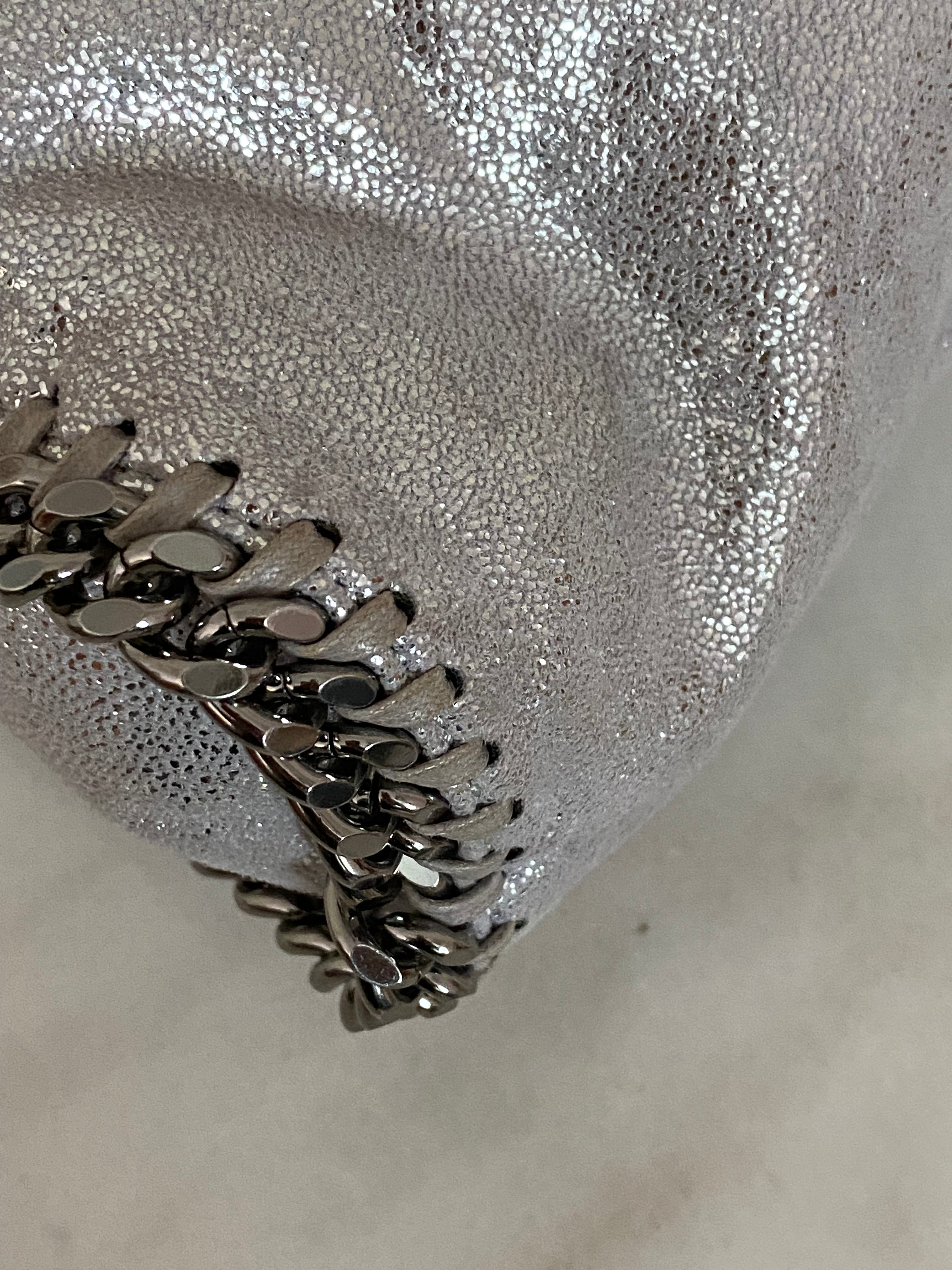 Stella Mccartney Metallic Silver Falabella Bag