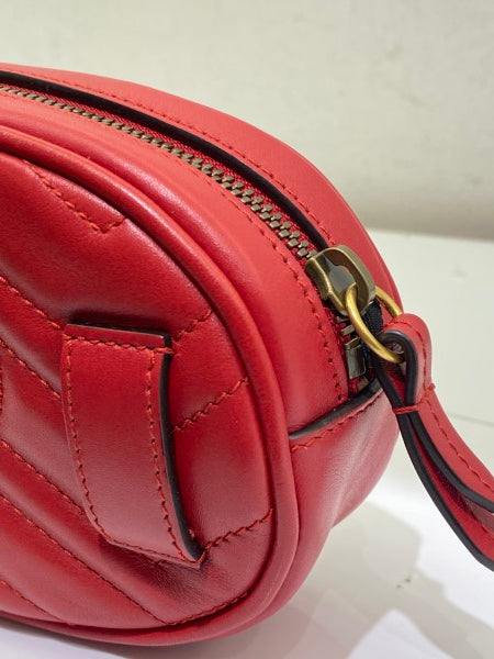 Gucci Red Marmont Belt Bag